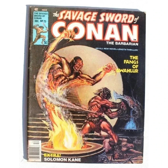 Vintage 1977 The Savage Sword Of Conan The Barbarian volume 1 No. 25 COMIC - Picture 1 of 4